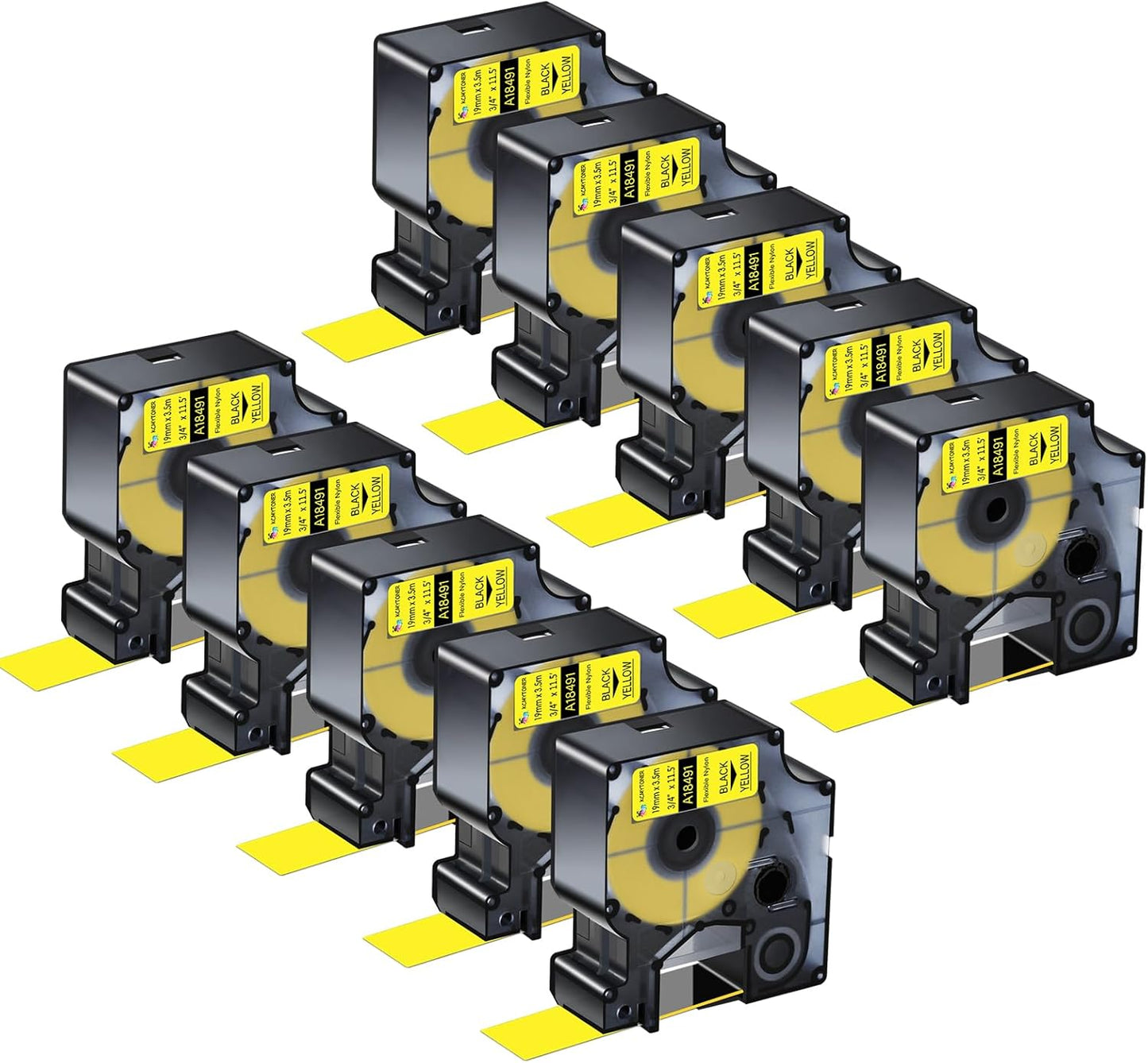 Compatible DYMO 18491 Flexible Nylon Label Tapes for Label Makers