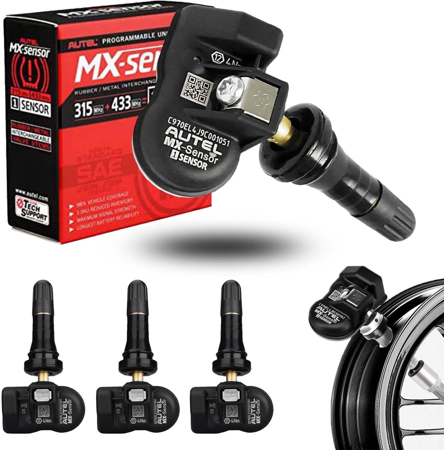 Autel TPMS Sensor MX Sensor 4pcs for Universal Tire Needs