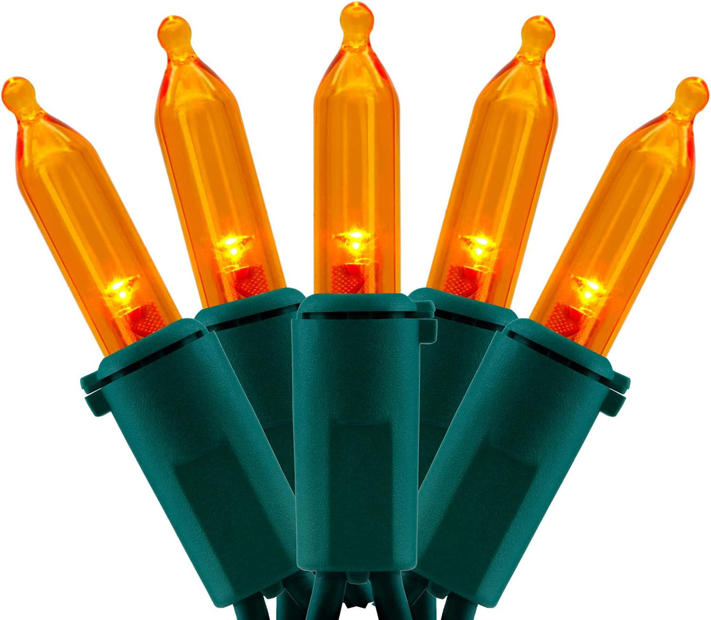 YULETIME 200 Count Orange LED Christmas Lights for Holiday Decor