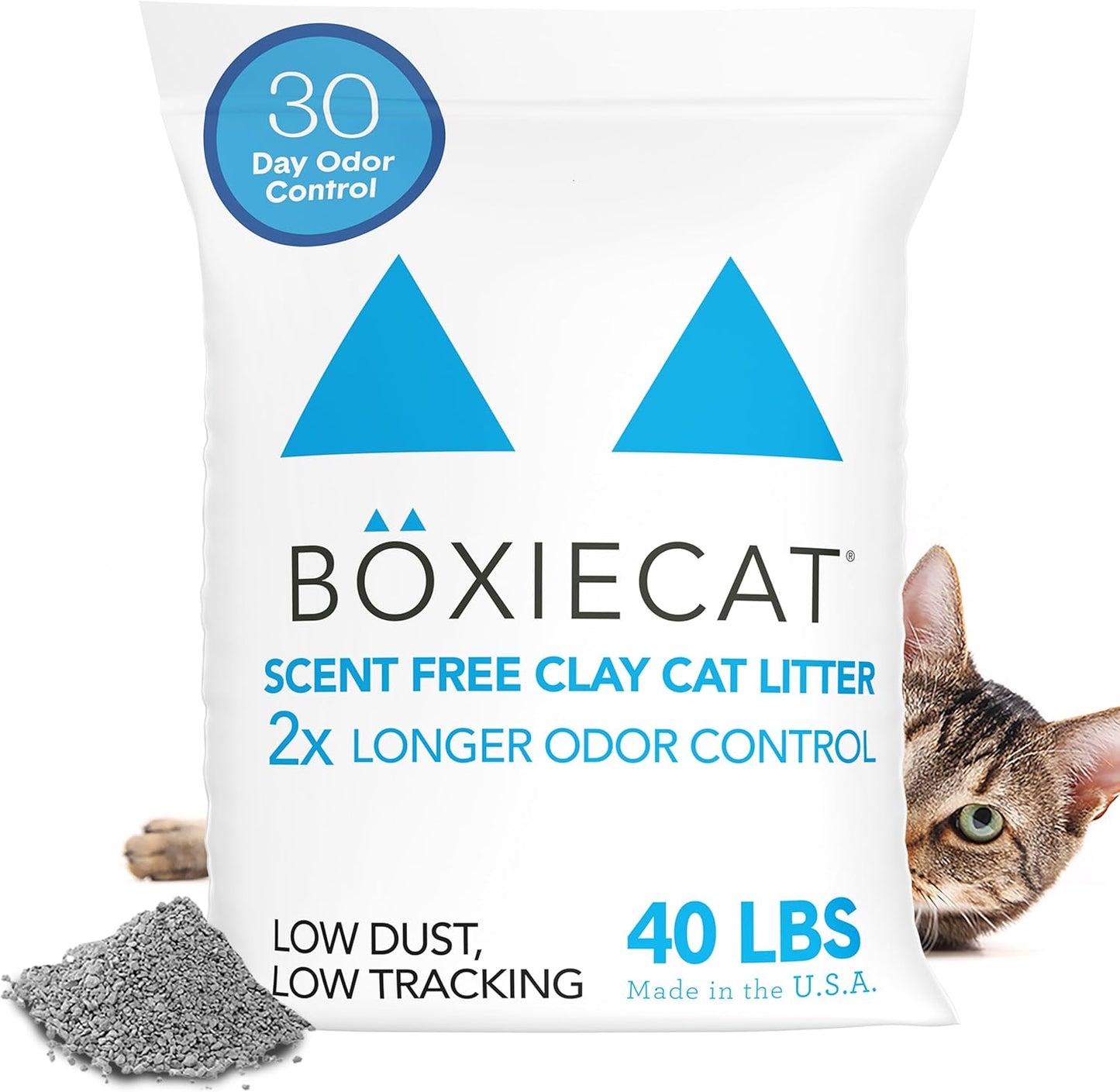 Boxie Unscented 30 Day Odor Control Clumping Clay Cat Litter