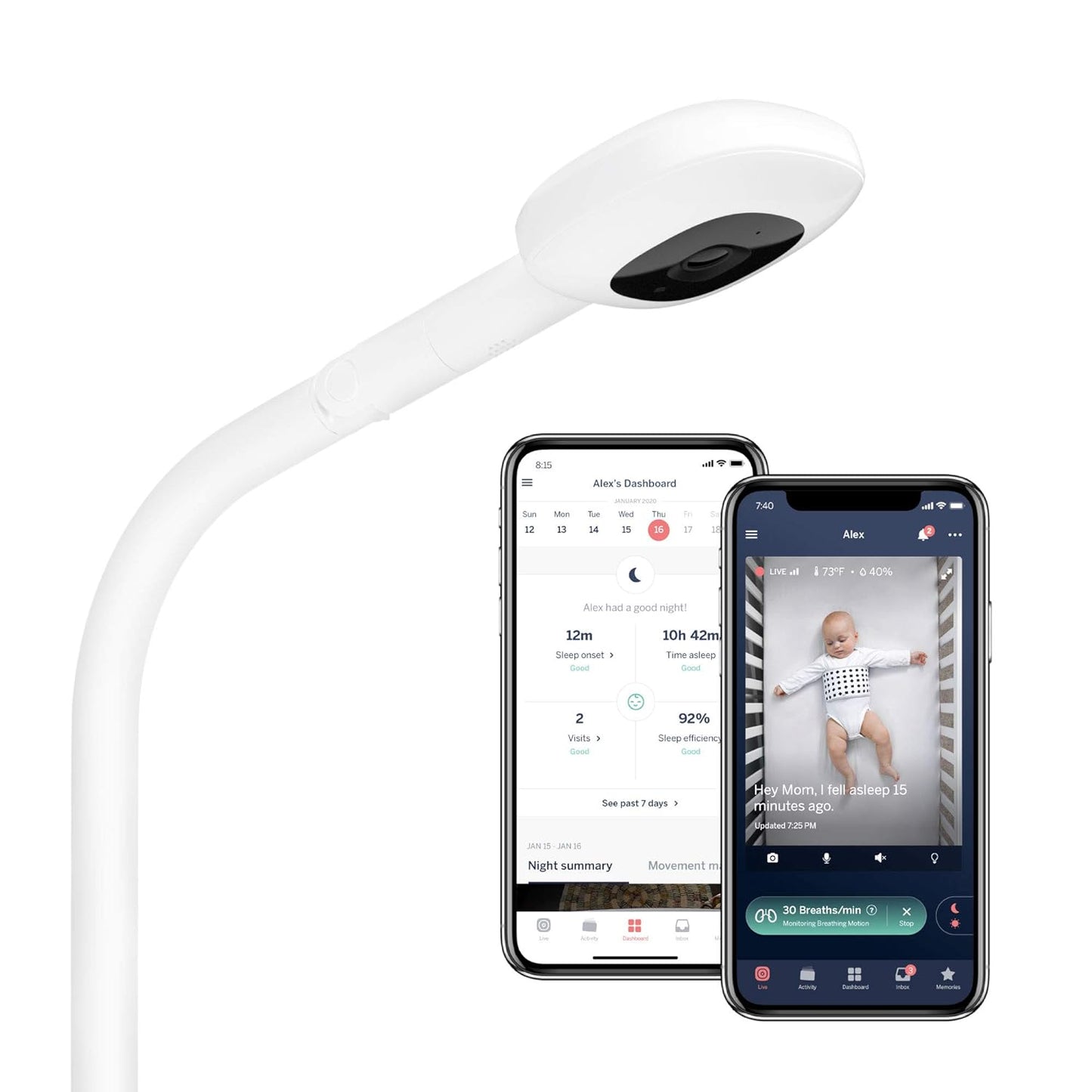 Nanit Pro Smart Baby Monitor: 1080p Video, Sleep Coach, Breathing Tracker