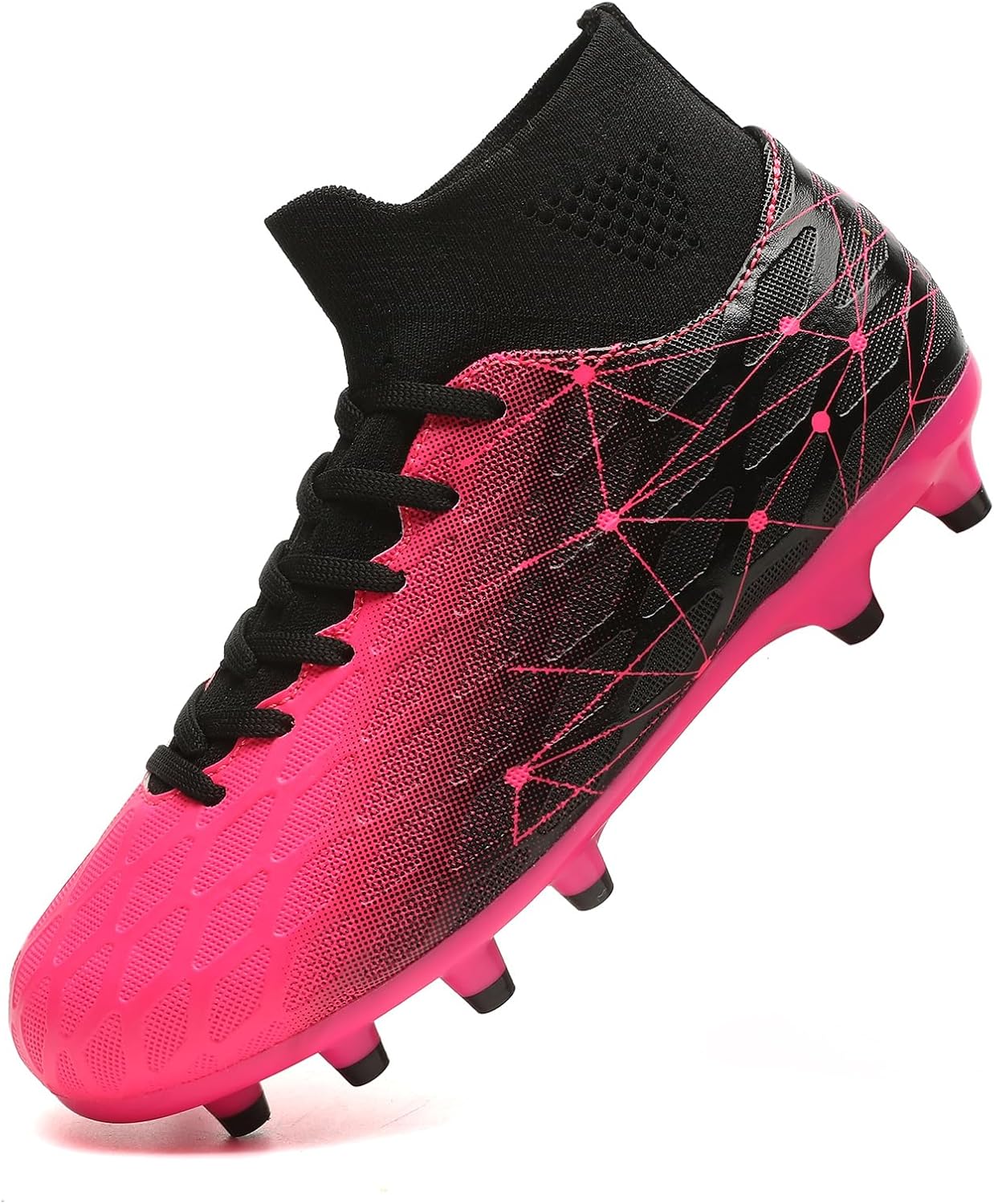Hanani Boys Girls Soccer Cleats High Top Training Youth Shoes