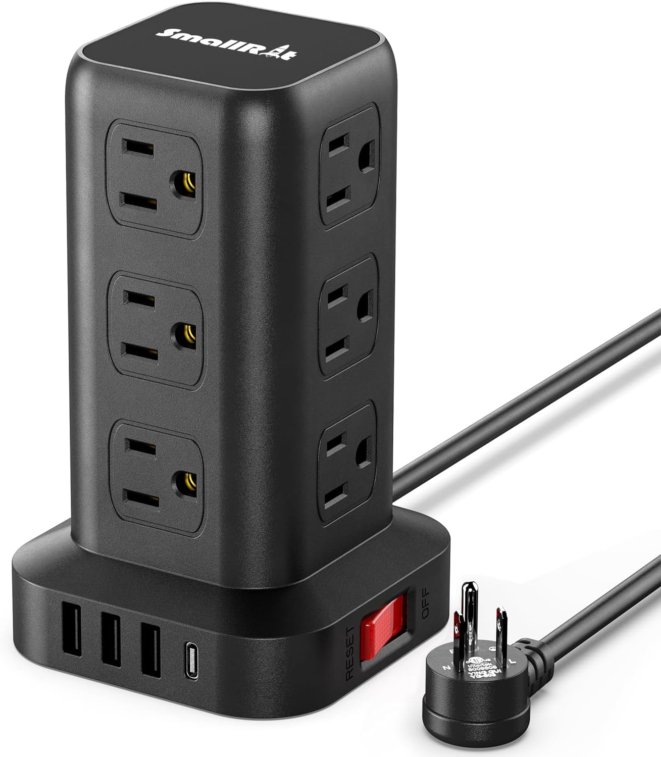 12 Outlet Surge Protector Power Strip Tower - Overload Protection