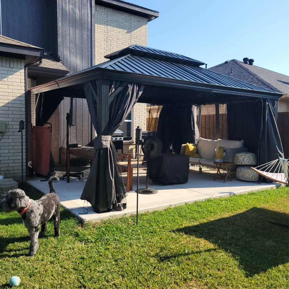Domi 12ft X 16ft Hardtop Gazebo for Ultimate Outdoor Comfort