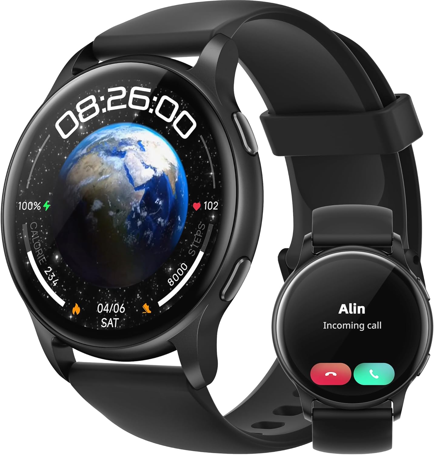 Parsonver Smartwatch: Answer Calls, 5ATM Waterproof, 100+ Sports Modes