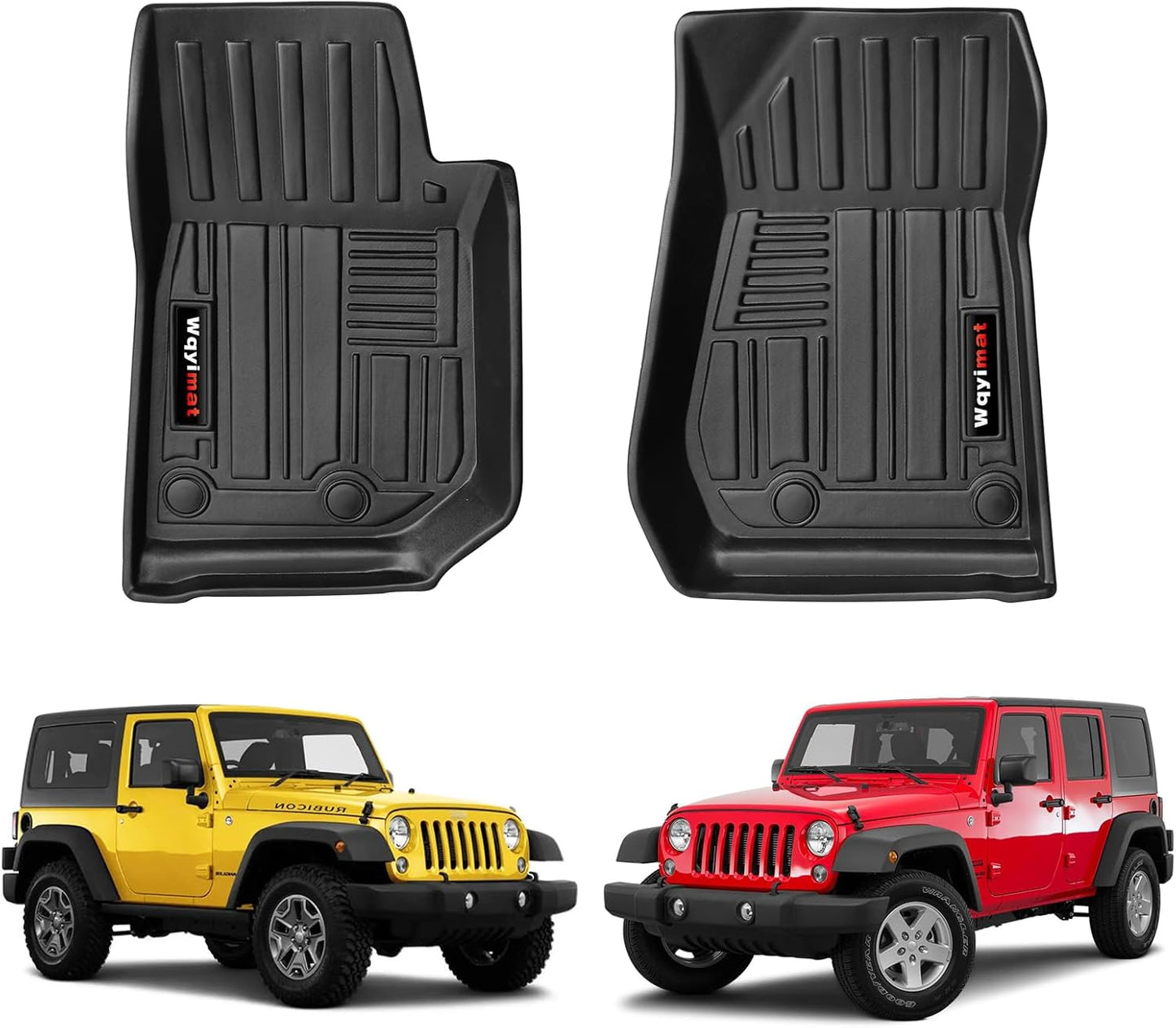 Custom Floor Mats for 2007-2018 Jeep Wrangler JK - All Weather