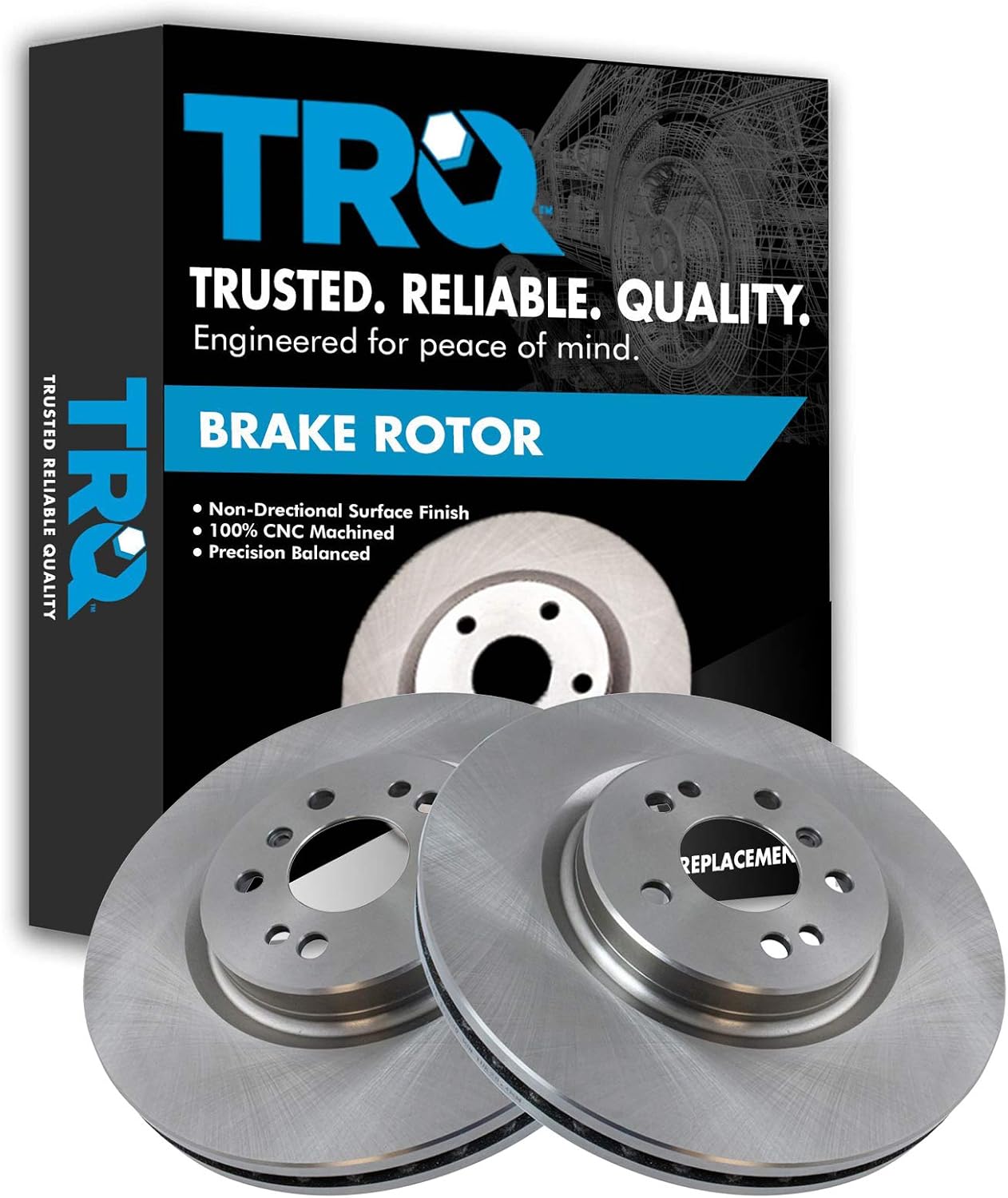 TRQ Front Brake Rotors Set for 2007-2011 Mercedes-Benz Models
