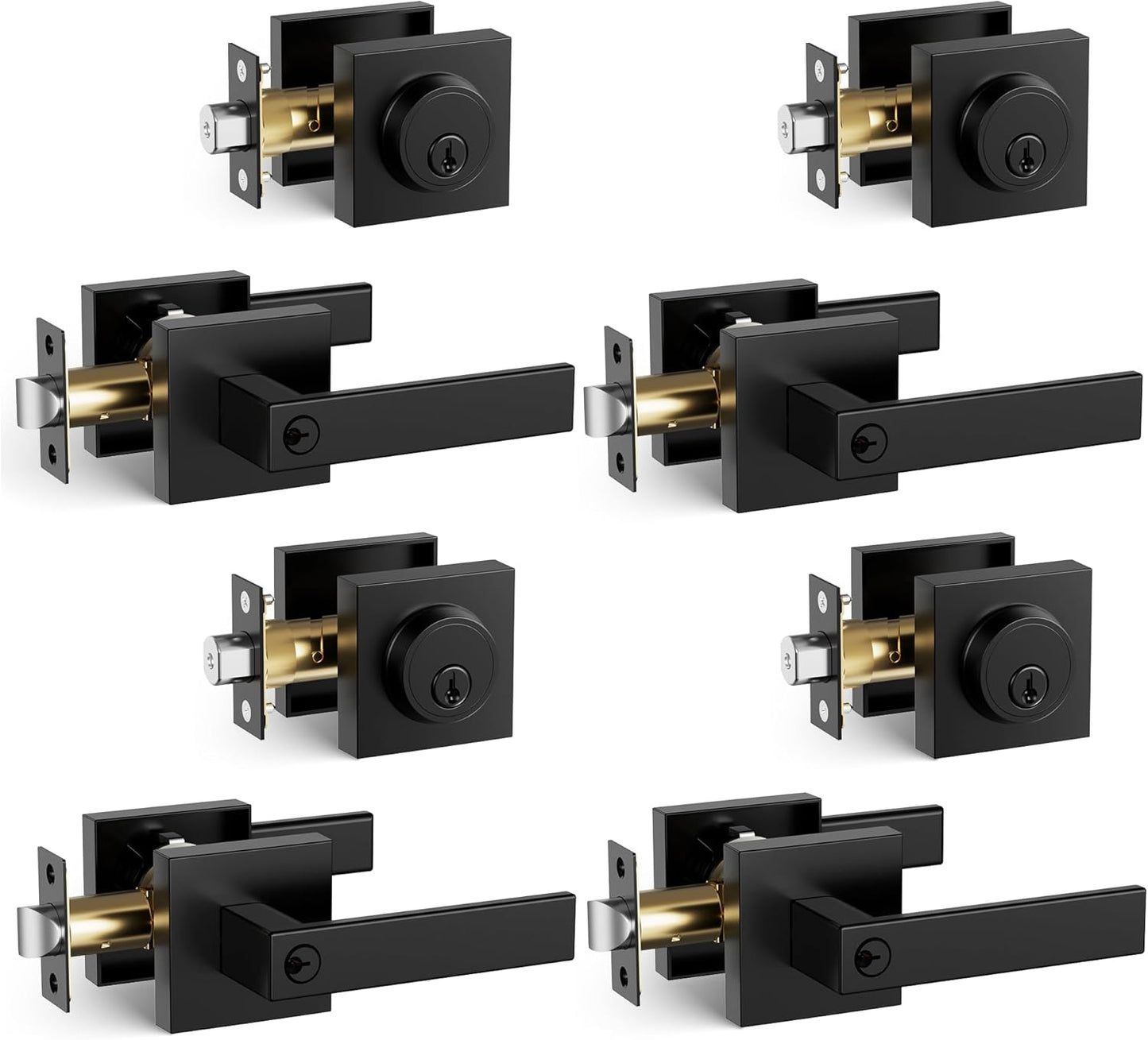 Keyed Alike Heavy Duty Exterior Door Lock Set for Security