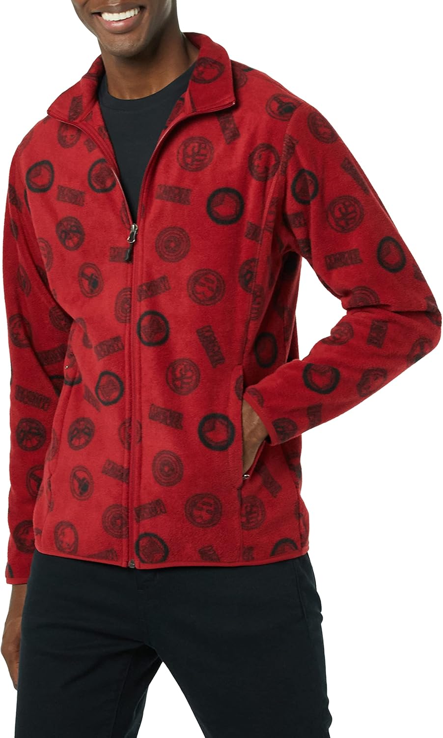 Disney Marvel Star Wars Men's Polar Fleece Full-Zip Jacket
