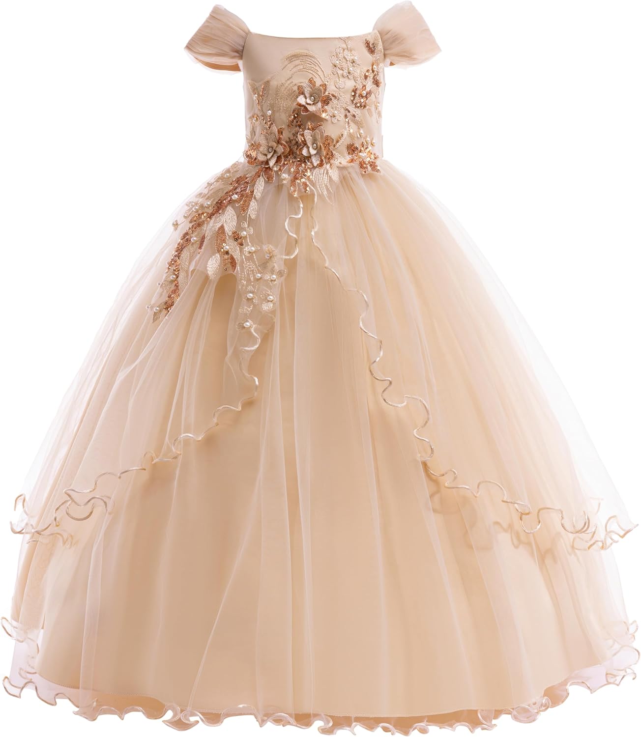 Vintage Off The Shoulder Flower Girl Dress for Special Occasions