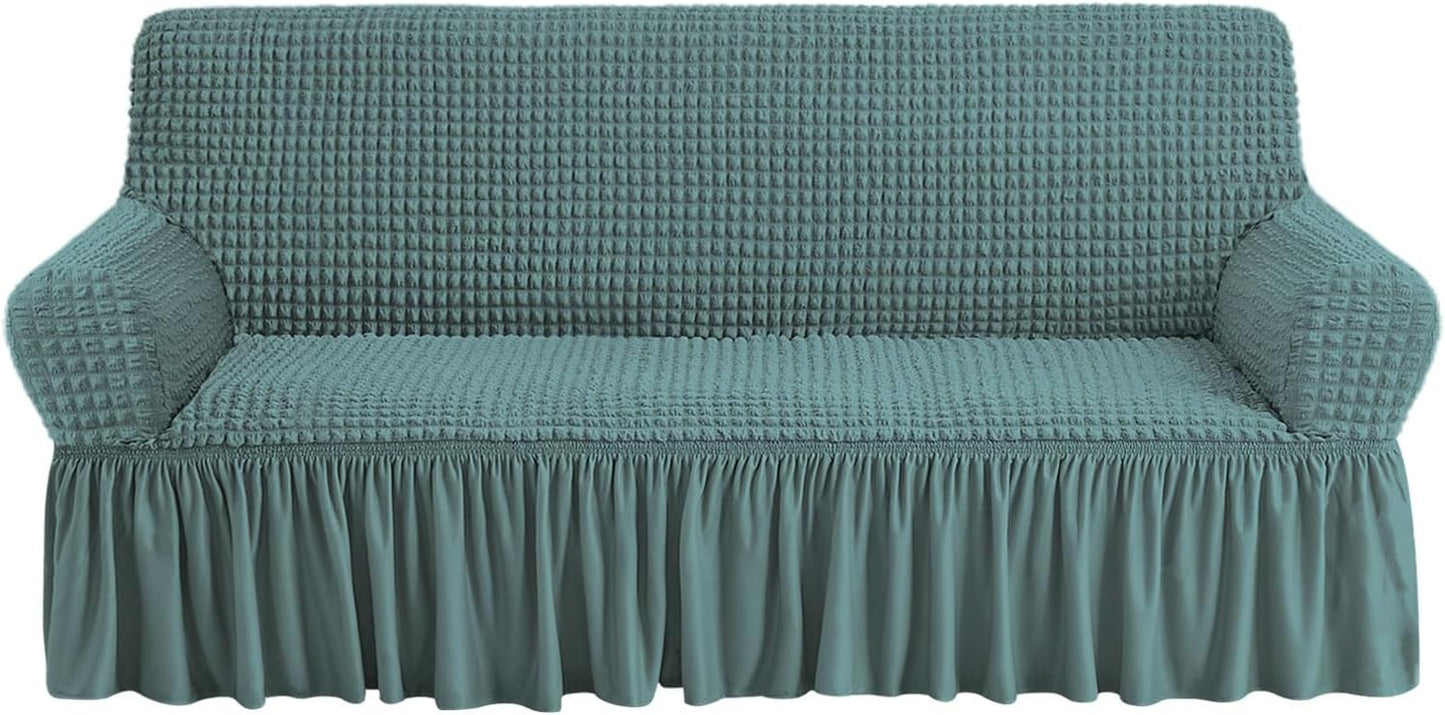 NICEEC Sofa Slipcover Sage Sofa Cover for 3 Seater Couch