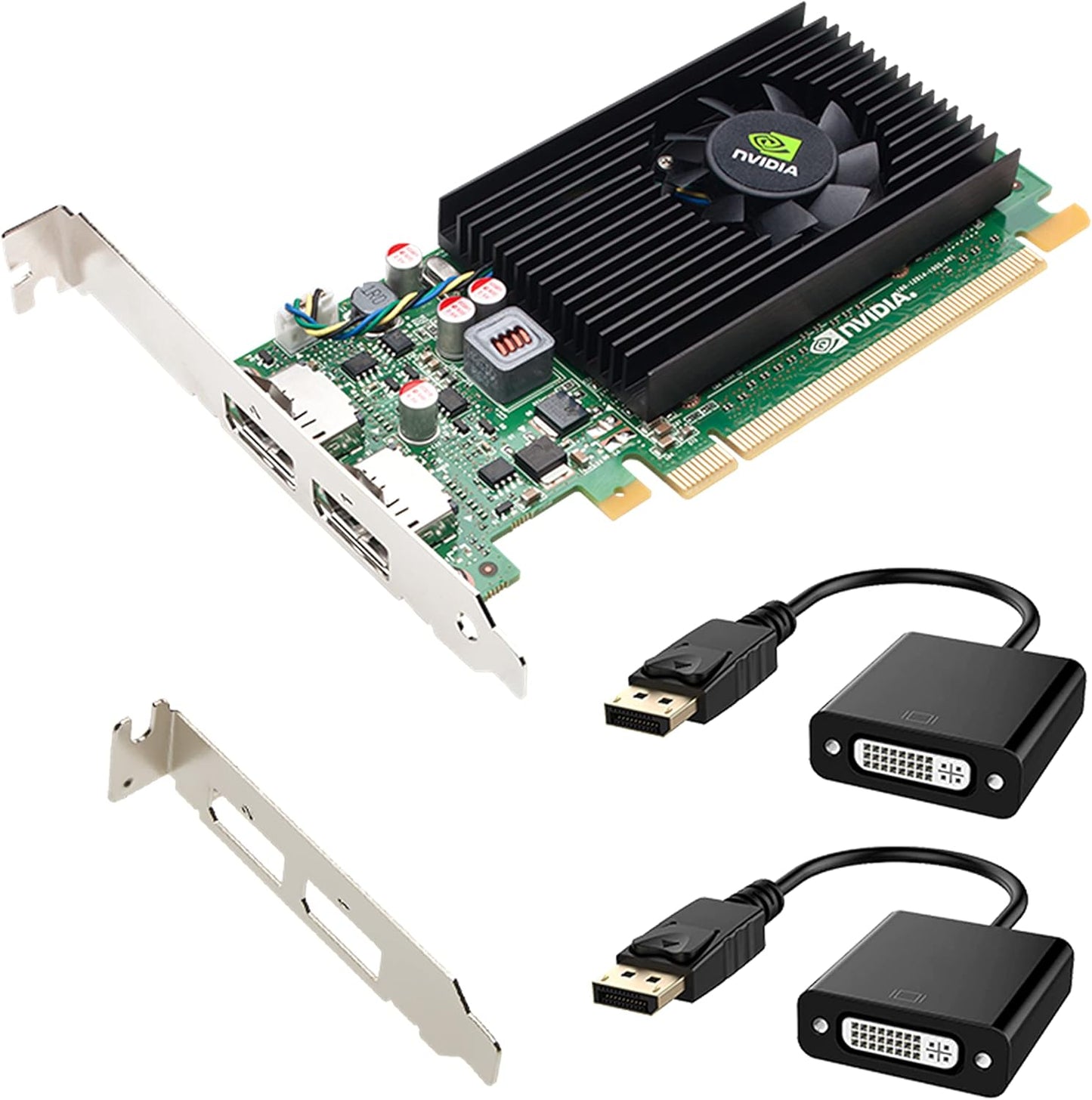Quadro NVS 310 Dual DisplayPorts with DVI Adapters and Brackets