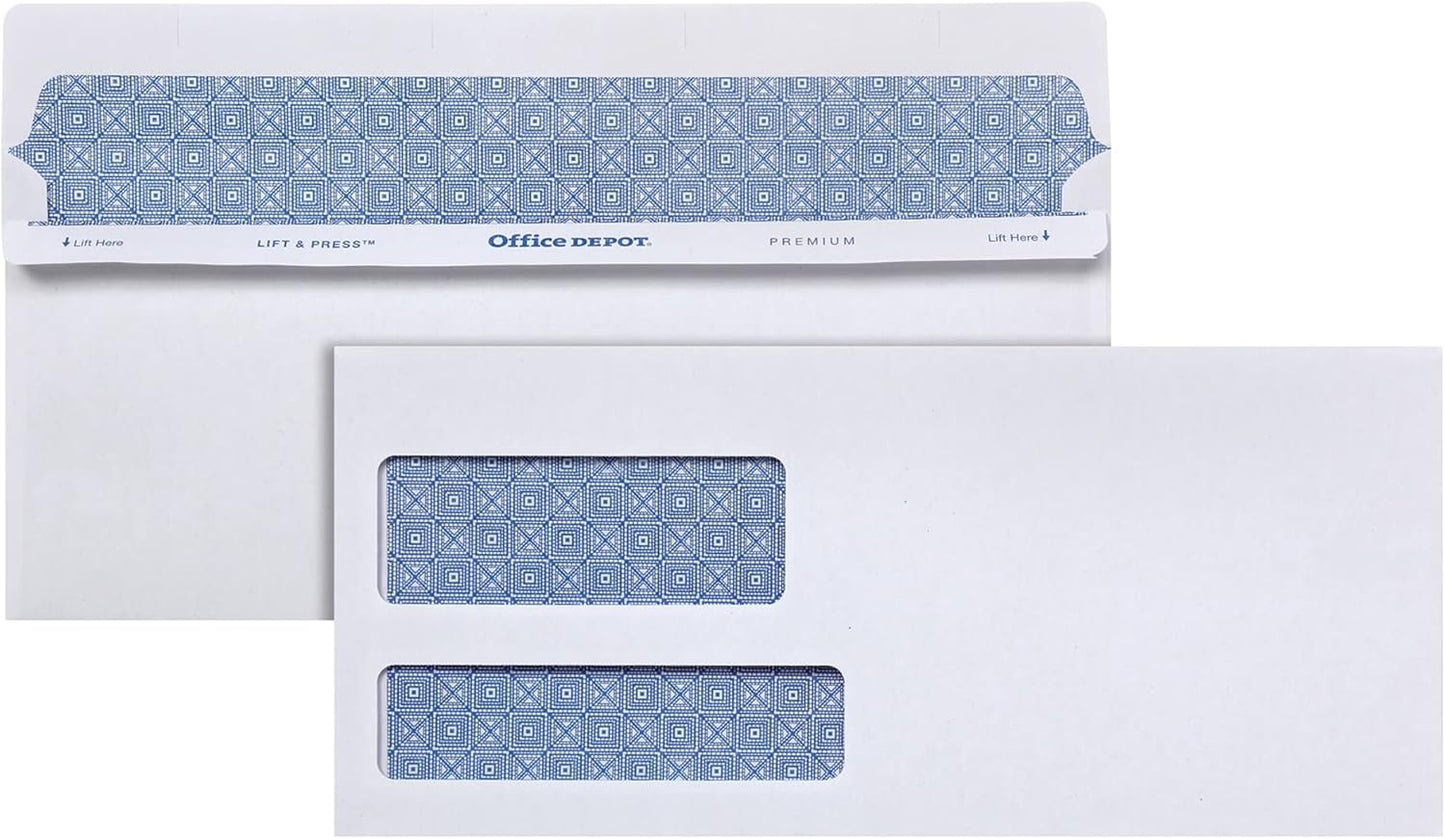 500 Eco-Friendly Envelopes, #10 Size, White, Office Depot