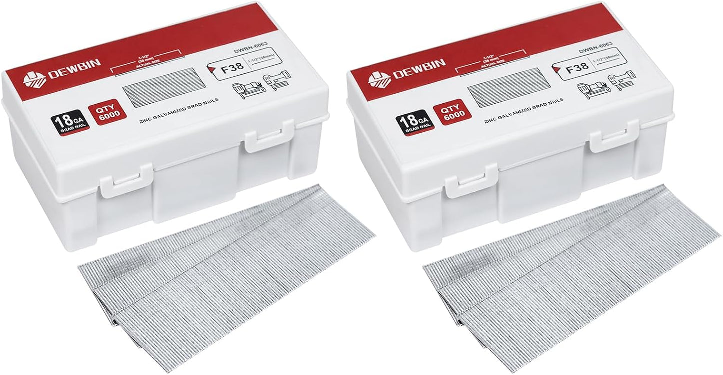18 Gauge Brad Nails for Nail Guns - 12000 Count Galvanized