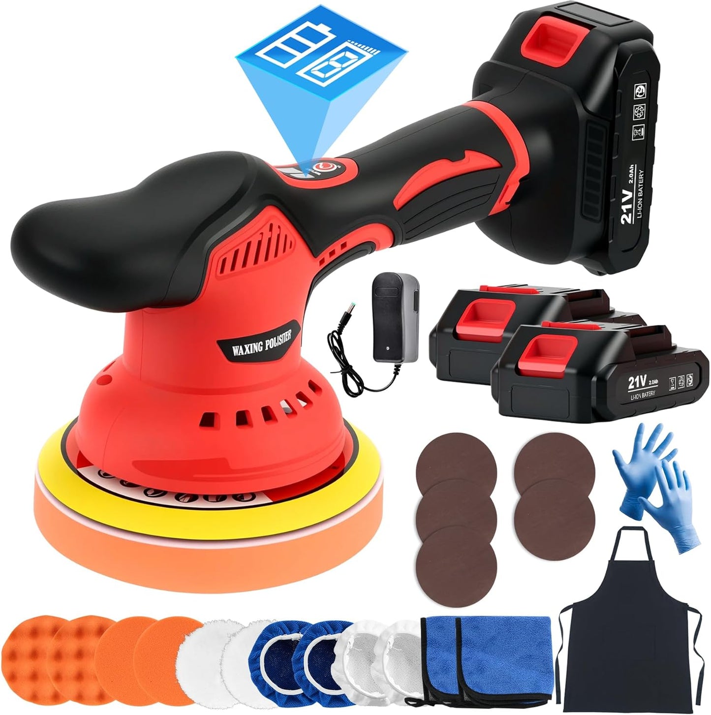 Cordless Car Buffer Polisher Kit for Efficient Detailing Tasks