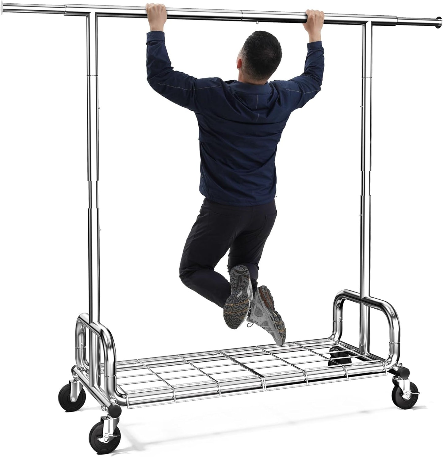 HOKEEPER Heavy Duty Adjustable Garment Rack for Clothes Storage