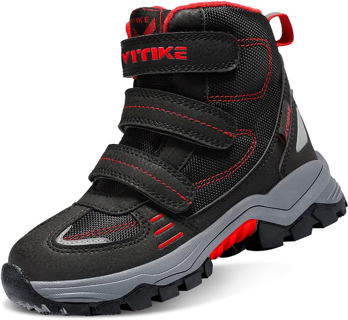 Littleplum Boys Snow Boots Waterproof Antiskid Hiking Shoes