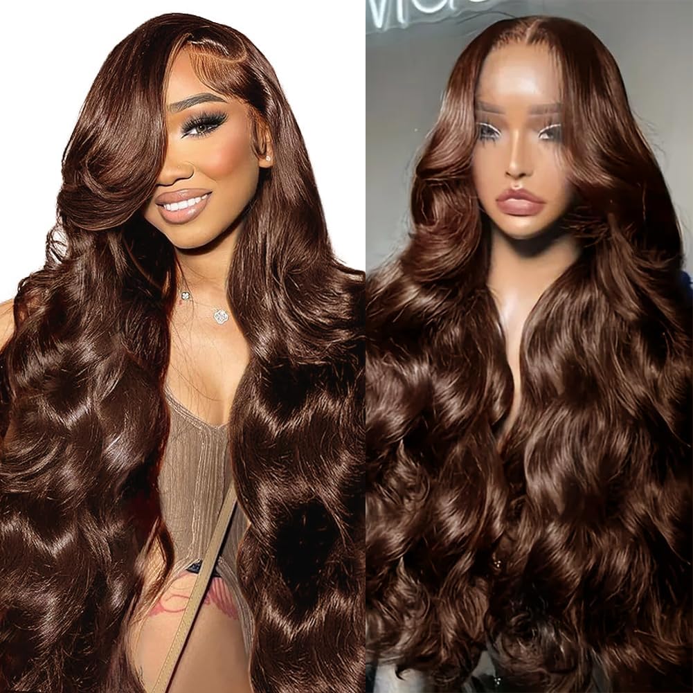 32 Inch Chocolate Brown Lace Front Wig for Natural Style