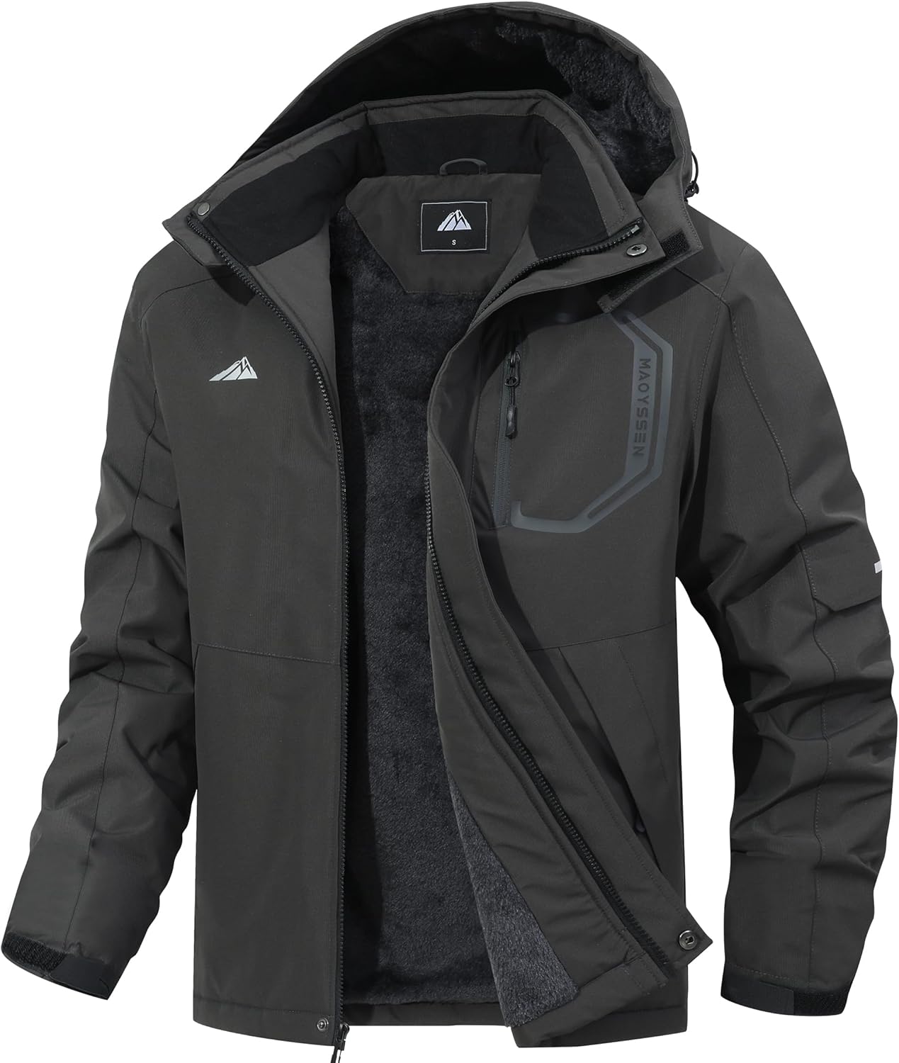 Men's Ski Jacket with Hooded Design for Winter Sports Enthusiasts
