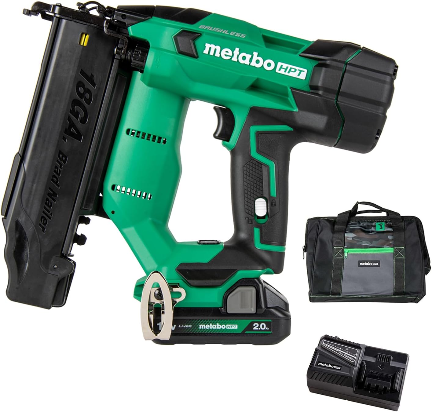 Metabo HPT 18V MultiVolt Brushless Cordless Brad Nailer Kit