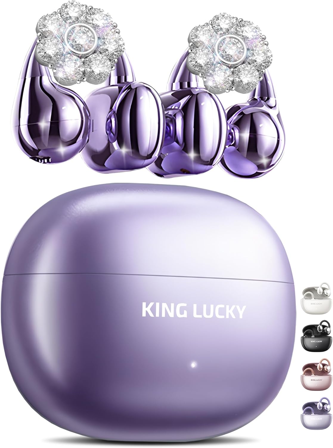 King Lucky Clip-on Earbuds Jewelry Wireless Bluetooth 5.4 for Women