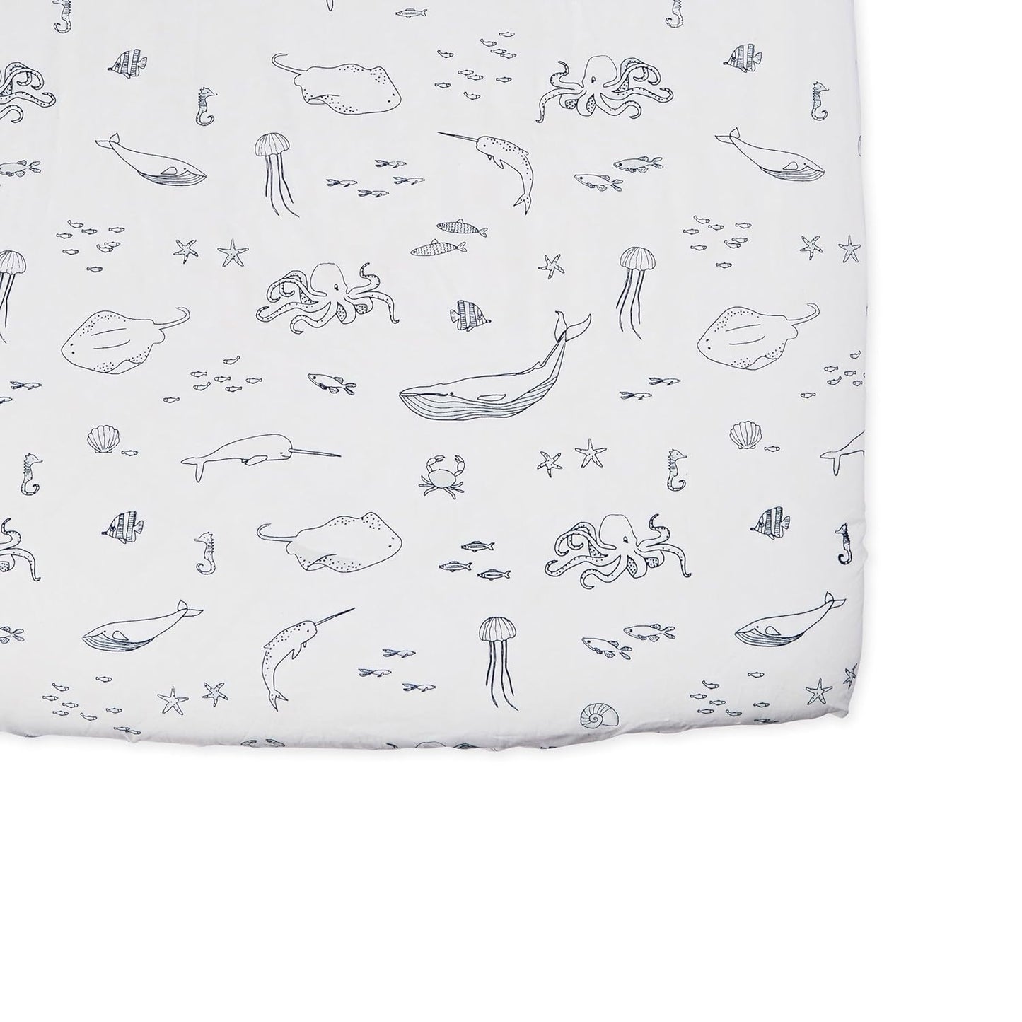 Pehr Crib Sheet Life Aquatic for Soft Sleep and Comfort
