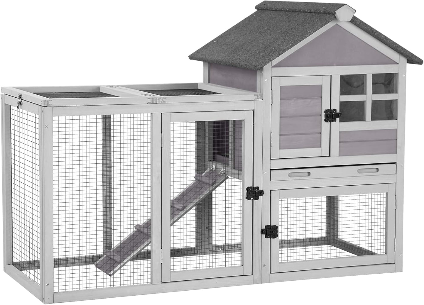 Aivituvin Rabbit Hutch Indoor Outdoor 51.6ft'L Chicken Coop