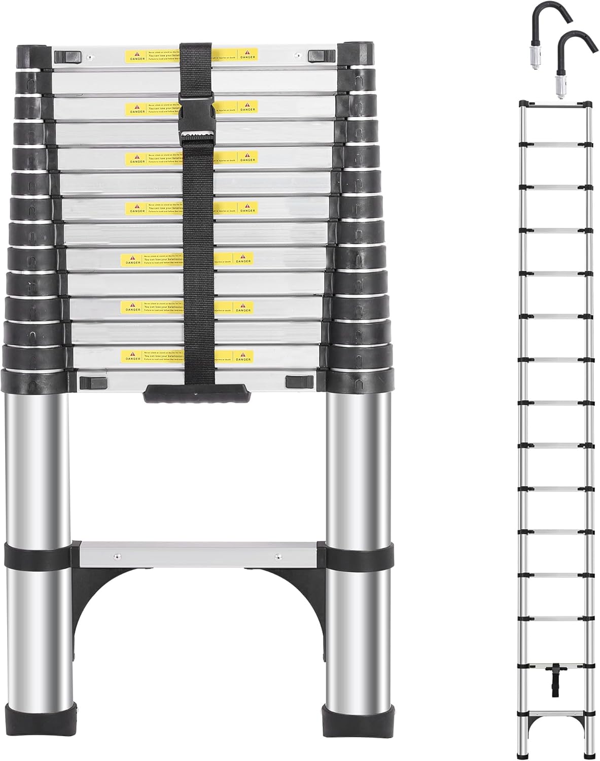 Telescoping Ladders 15.5 FT for Home and Professional Use