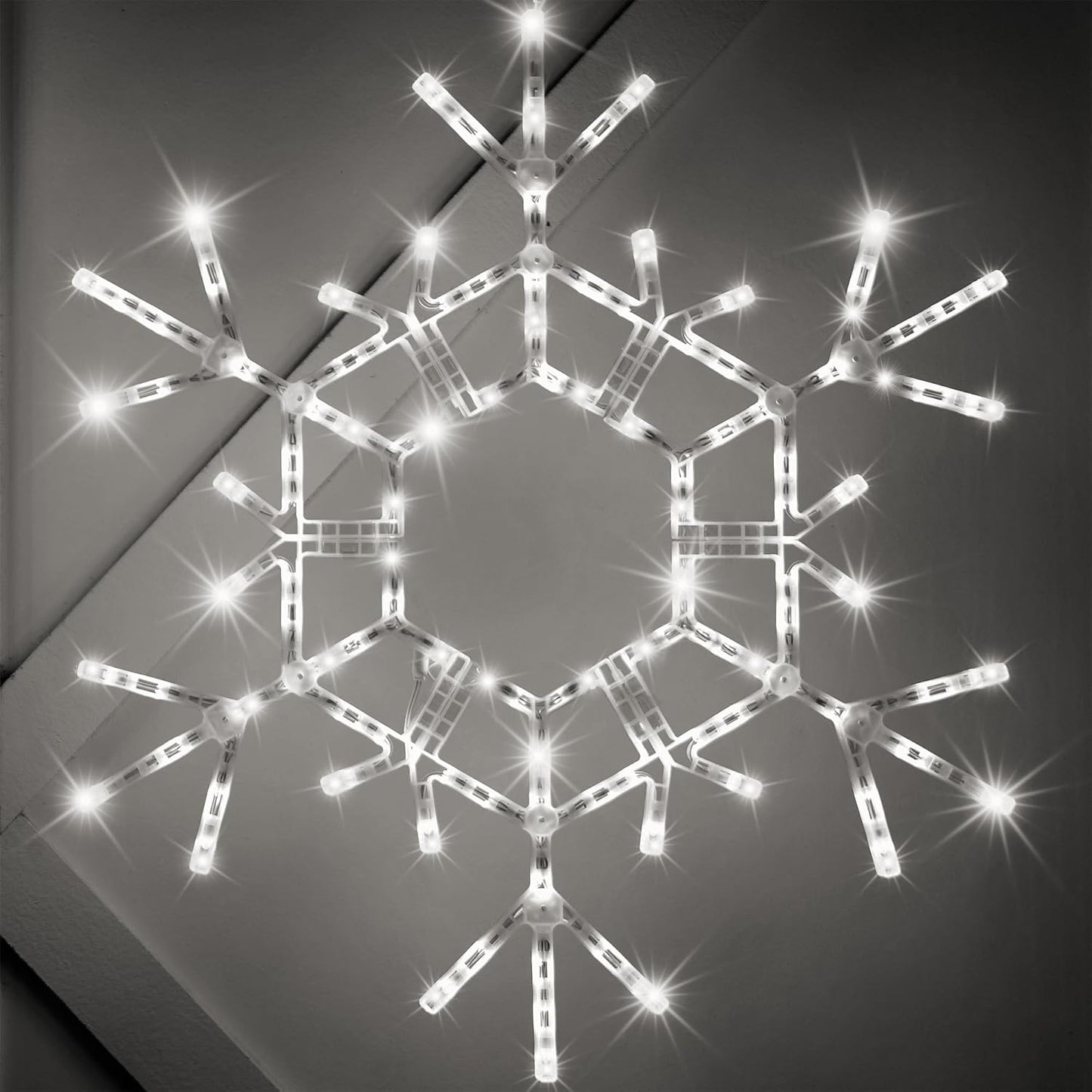 36 Inch Folding Cool White Twinkle Snowflake Decoration Lights