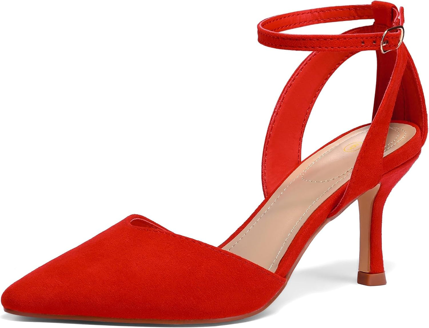 mysoft Women's Pointed Toe Kitten Low Heels for Any Occasion