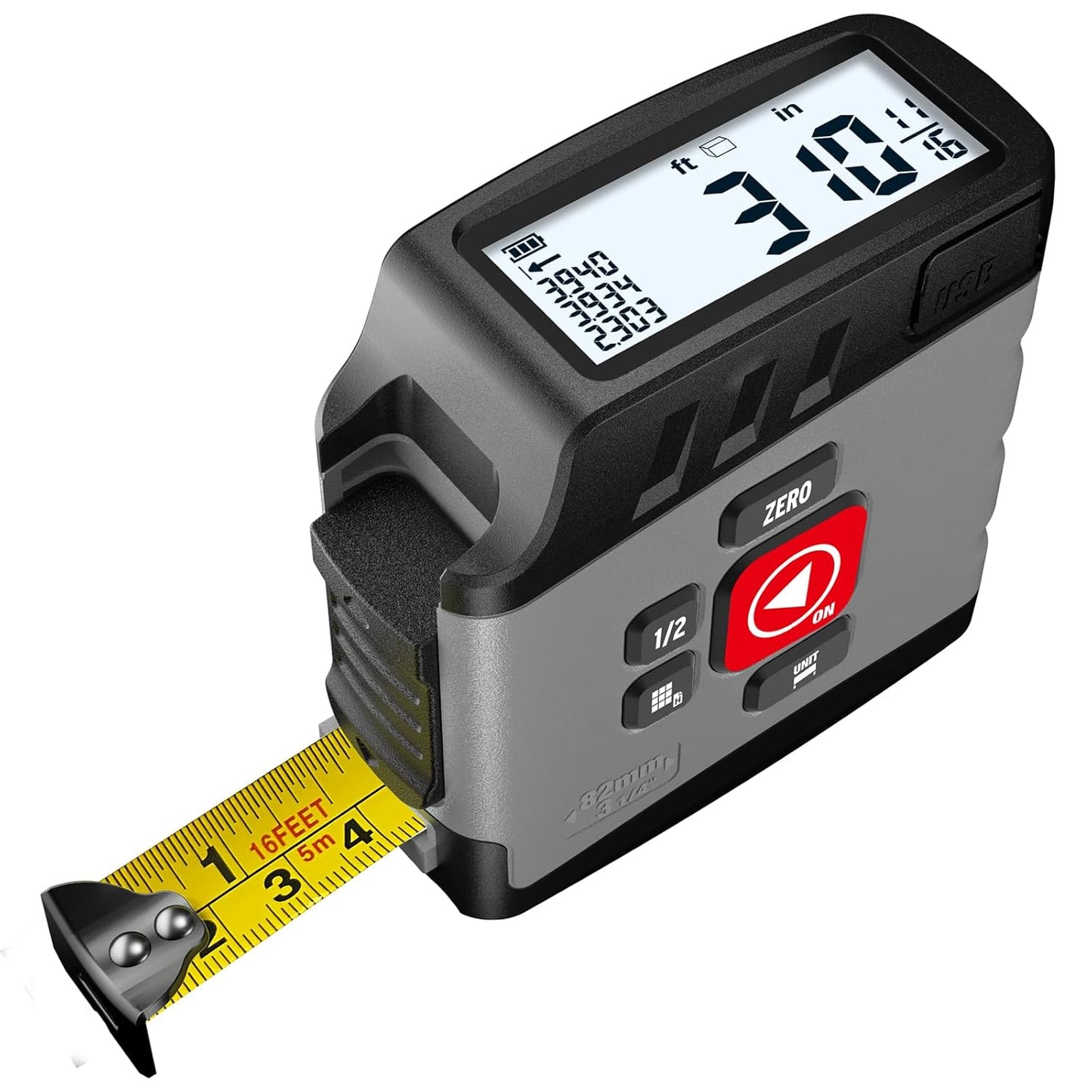 Digital Tape Measure 16 Ft with Rechargeable Measurement Tool