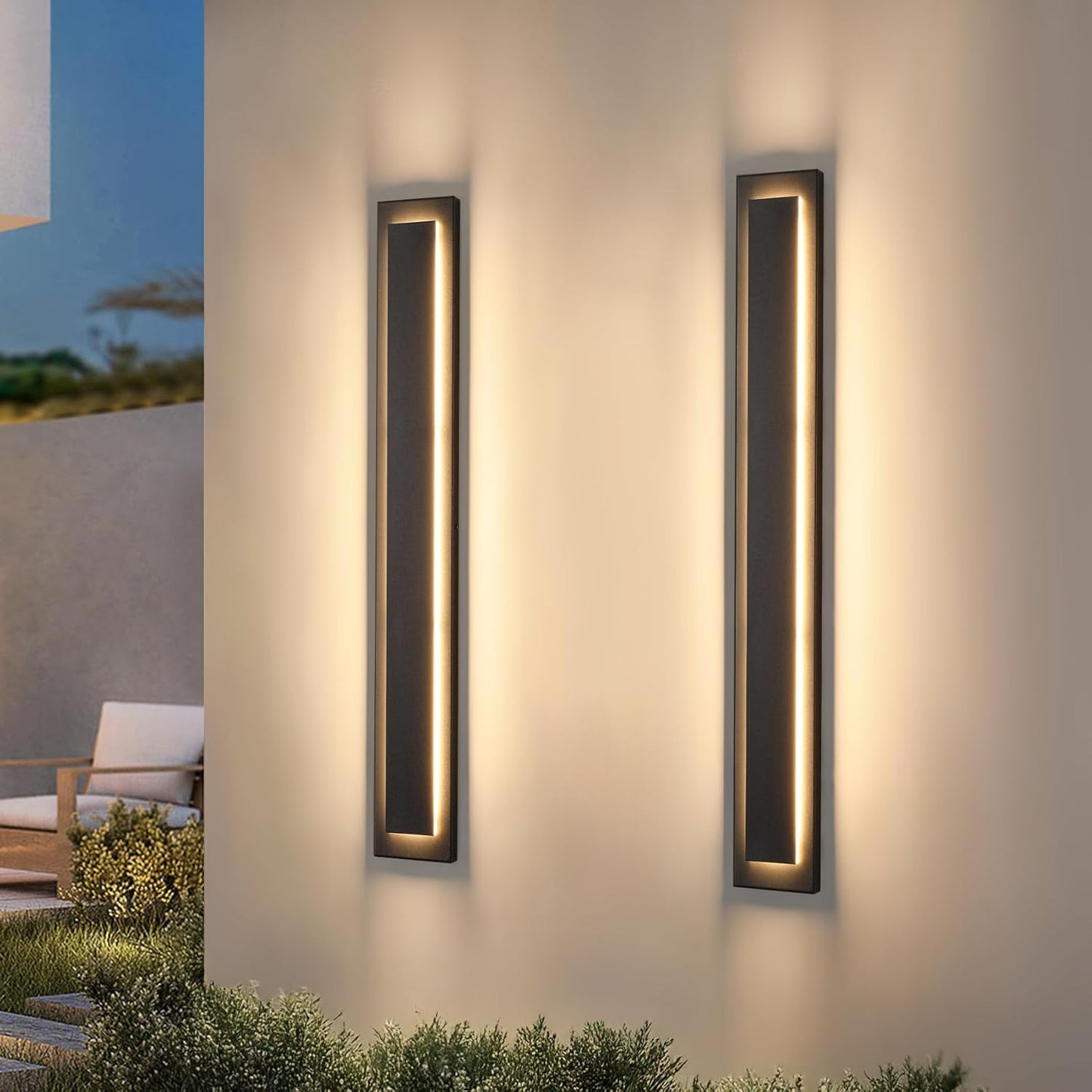 39.4 in Long Outdoor LED Wall Lights for Modern Exterior Use
