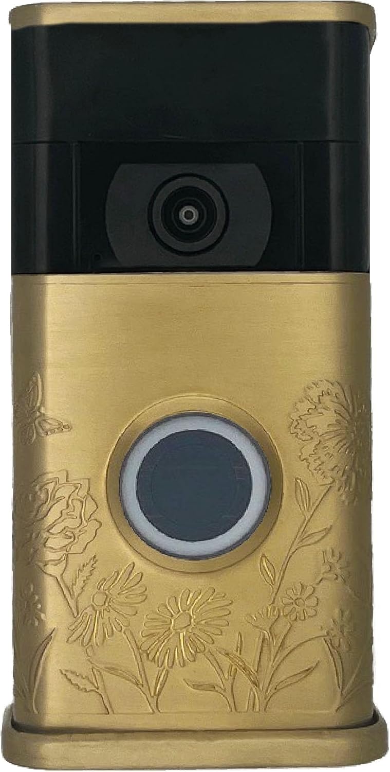 Brass Garden Doorbell Cover - Ring 2nd Gen Compatible