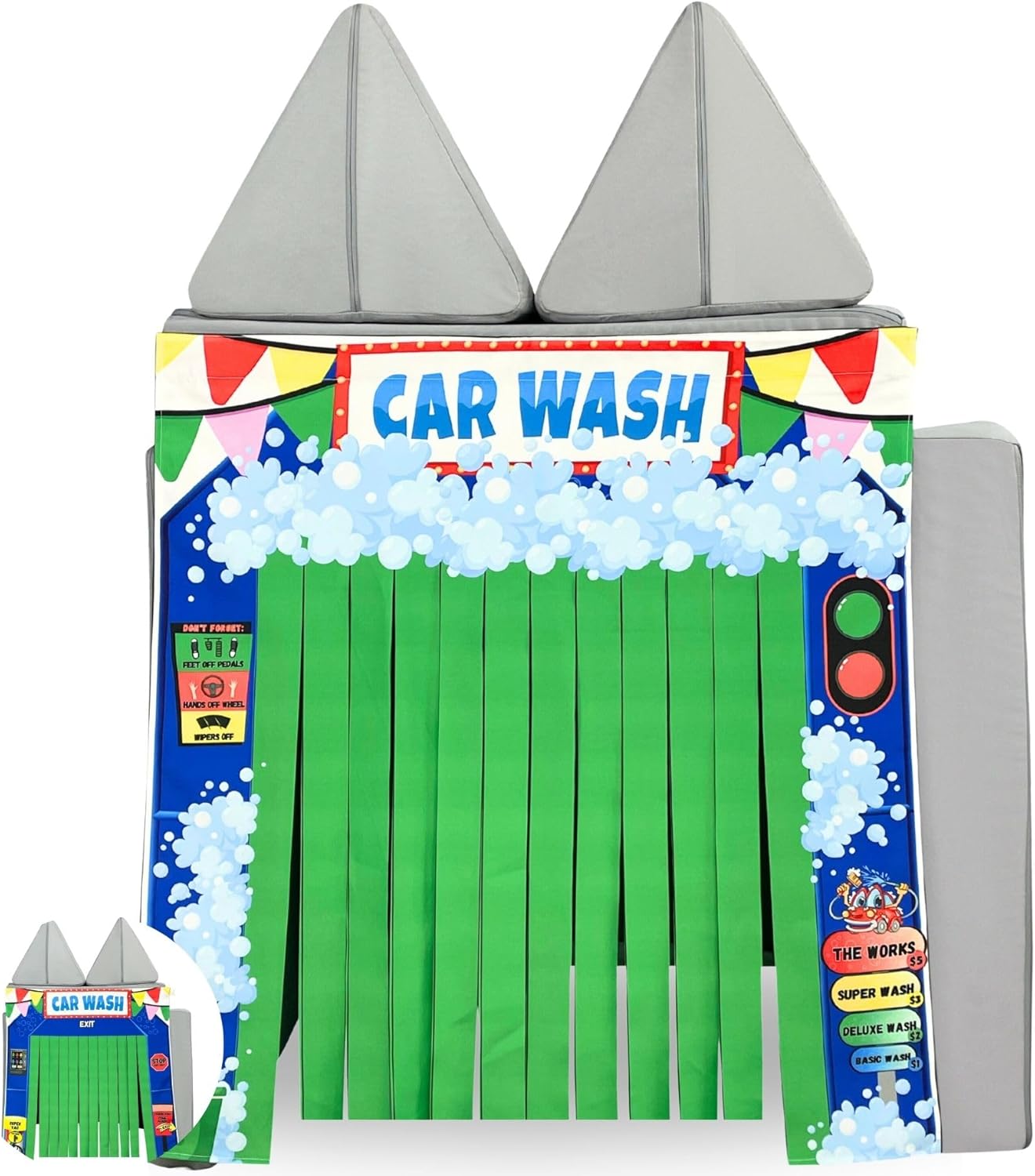 Couch Swag Play Panel for Childrens Foam Sofa - Car Wash Fun