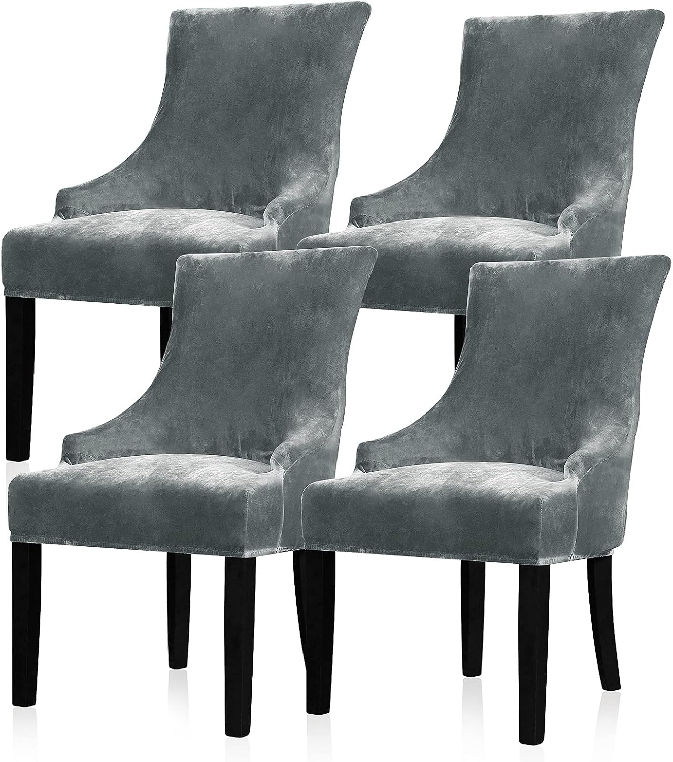 Lellen Velvet Stretch Wingback Chair Cover - Durable Protector