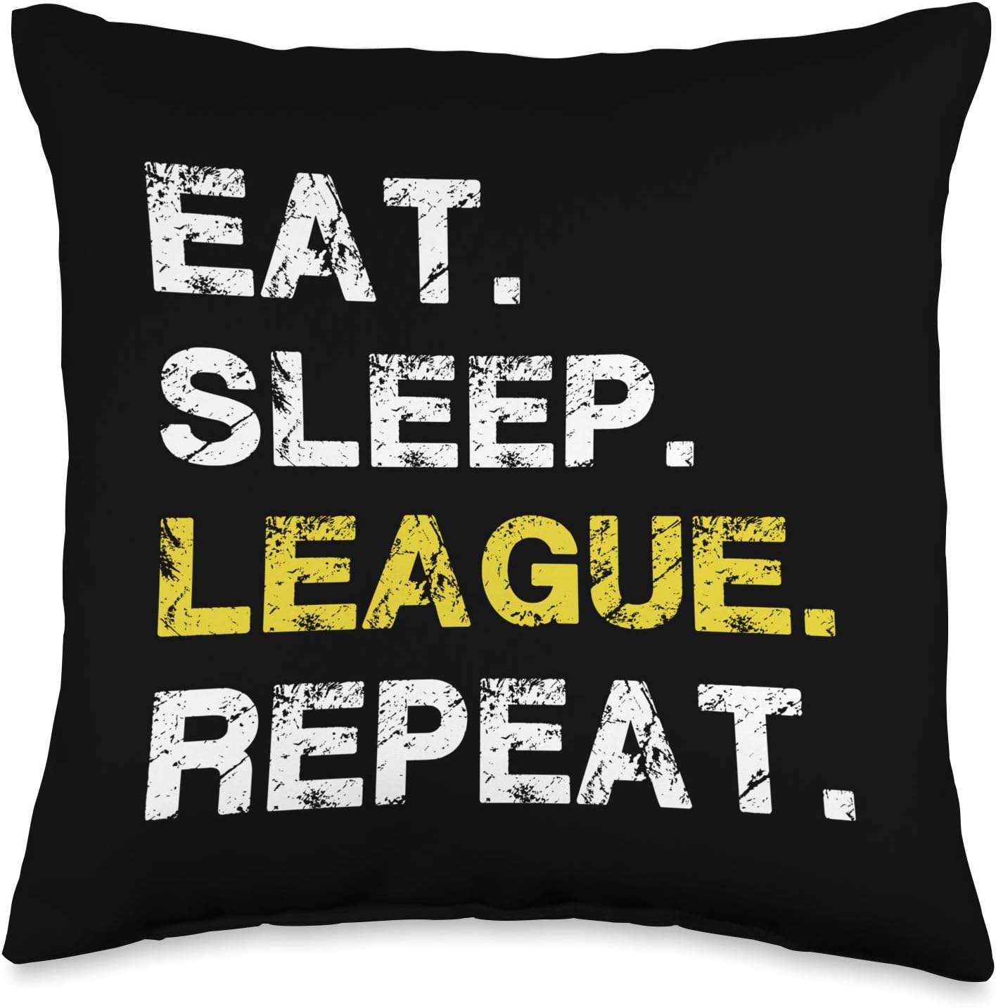 Eat Sleep League Repeat Throw Pillow - Gaming Bliss!
