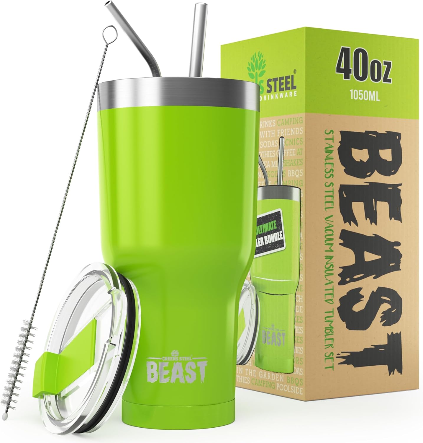 Beast 40 oz Tumbler Stainless Steel Vacuum Insulated Travel Flask