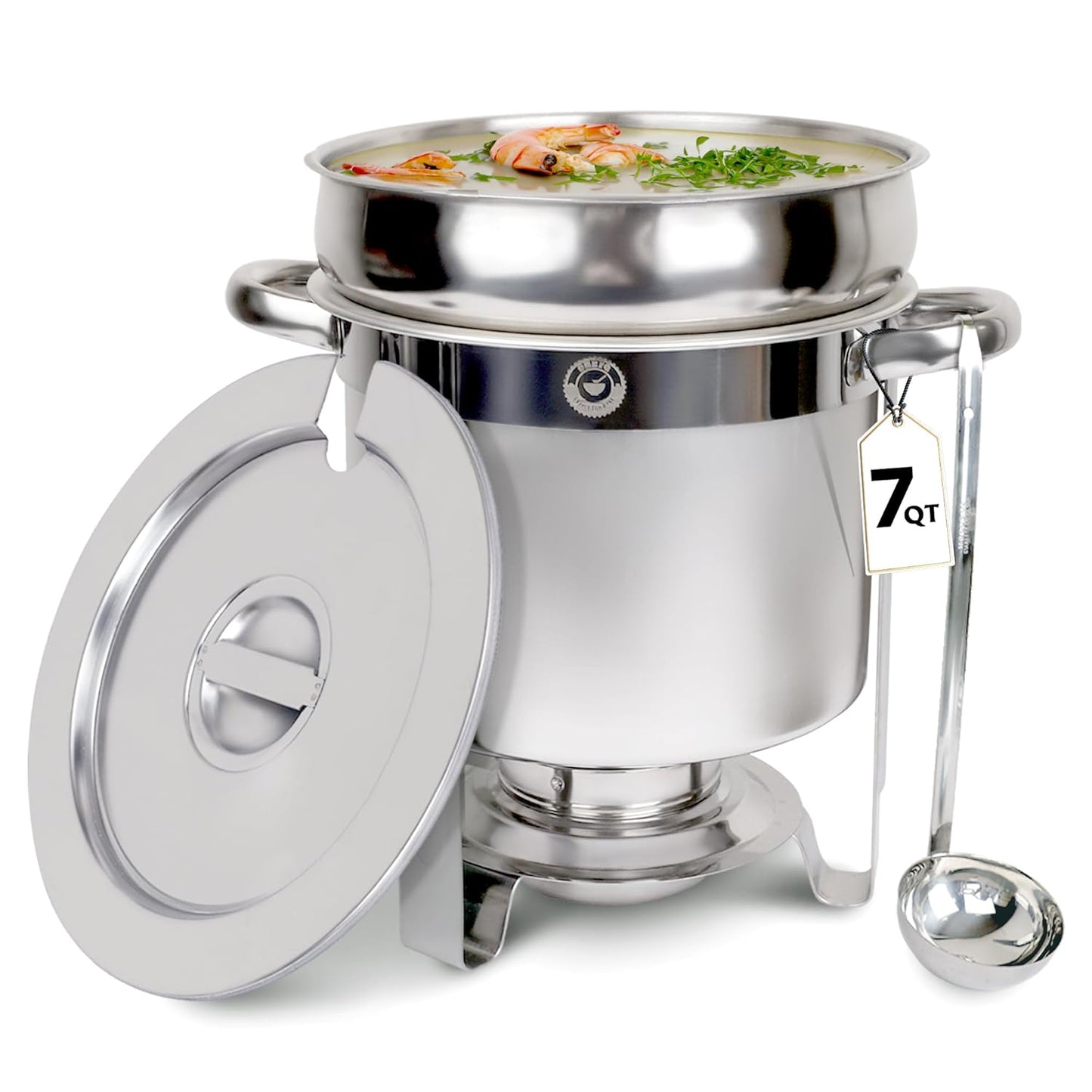 7 QT Soup Chafer Station for Buffets and Catering Events