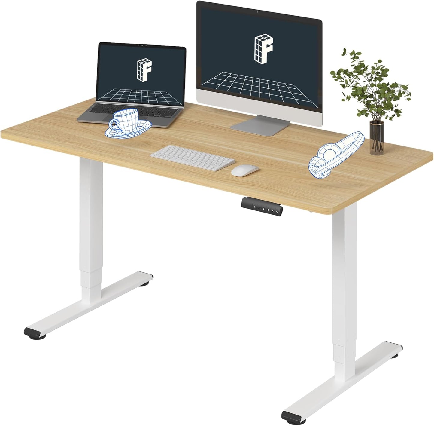 FLEXISPOT E6 3-Stages Dual Motor Standing Desk - Height Adjustable
