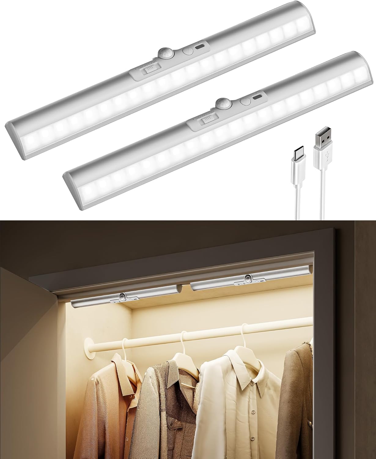 EZVALO Motion Sensor Closet Lights for Easy, Glare-Free Lighting