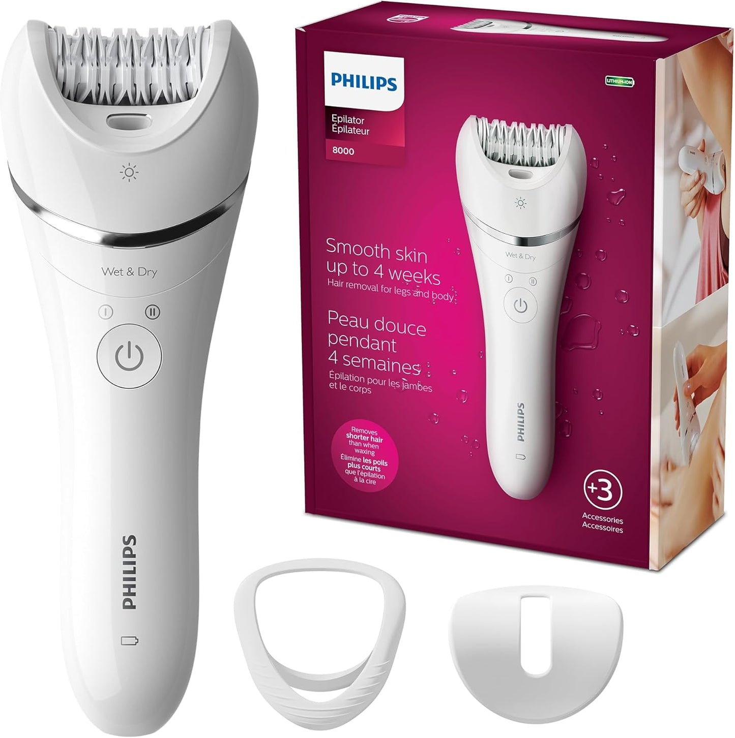 Philips Beauty Epilator Series 8000 for Women with Accessories