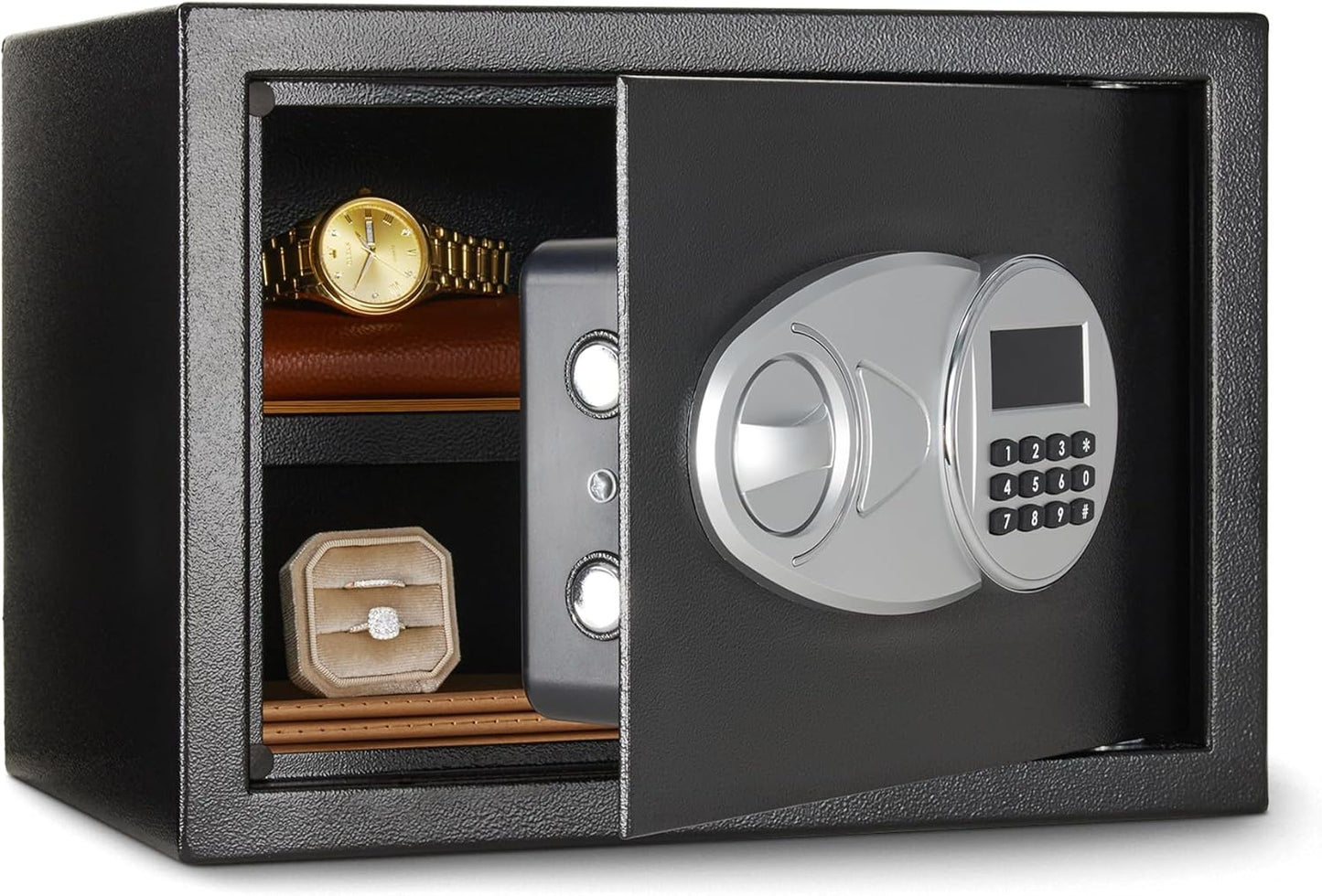 Steel Security Safe with Electronic Keypad for Cash and Jewelry