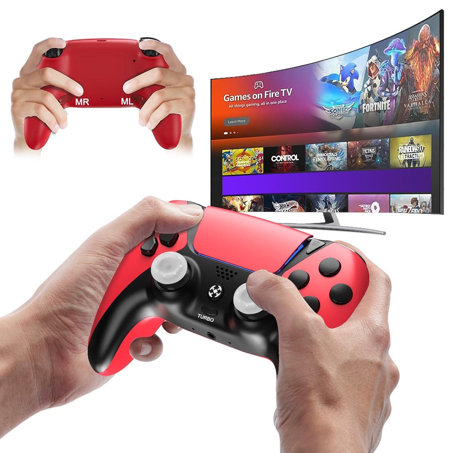 Enstixsm Replacement Wireless Controller for Fire TV and PC Gaming