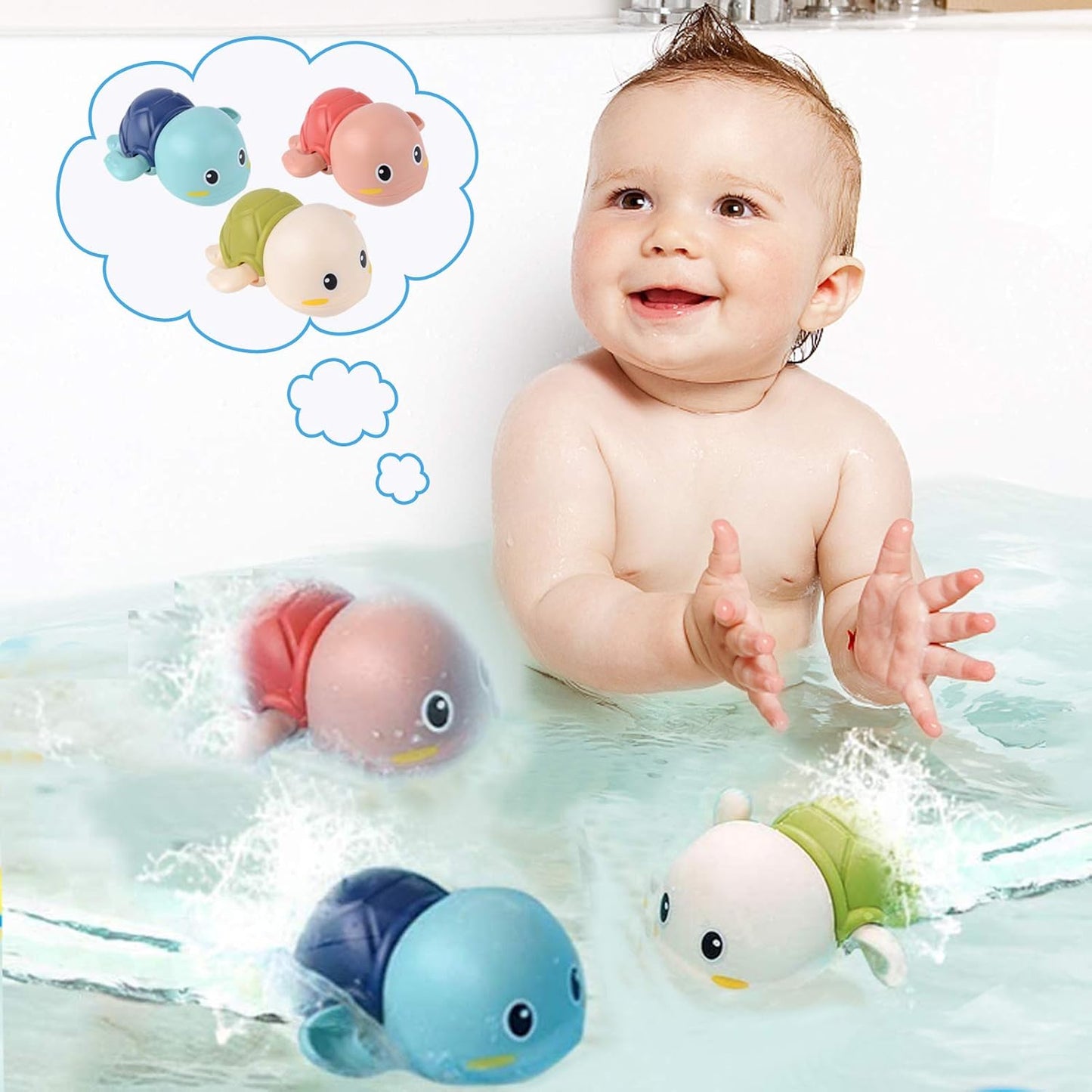 Floating Turtle Baby Bath Toy for Fun Bathtime
