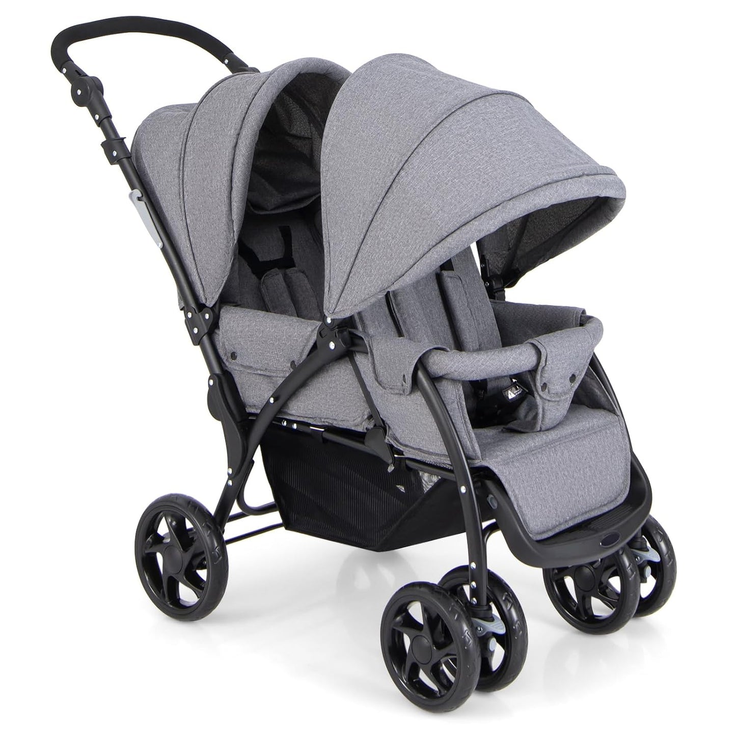 HONEY JOY Double Stroller for Newborn and Toddler Comfort