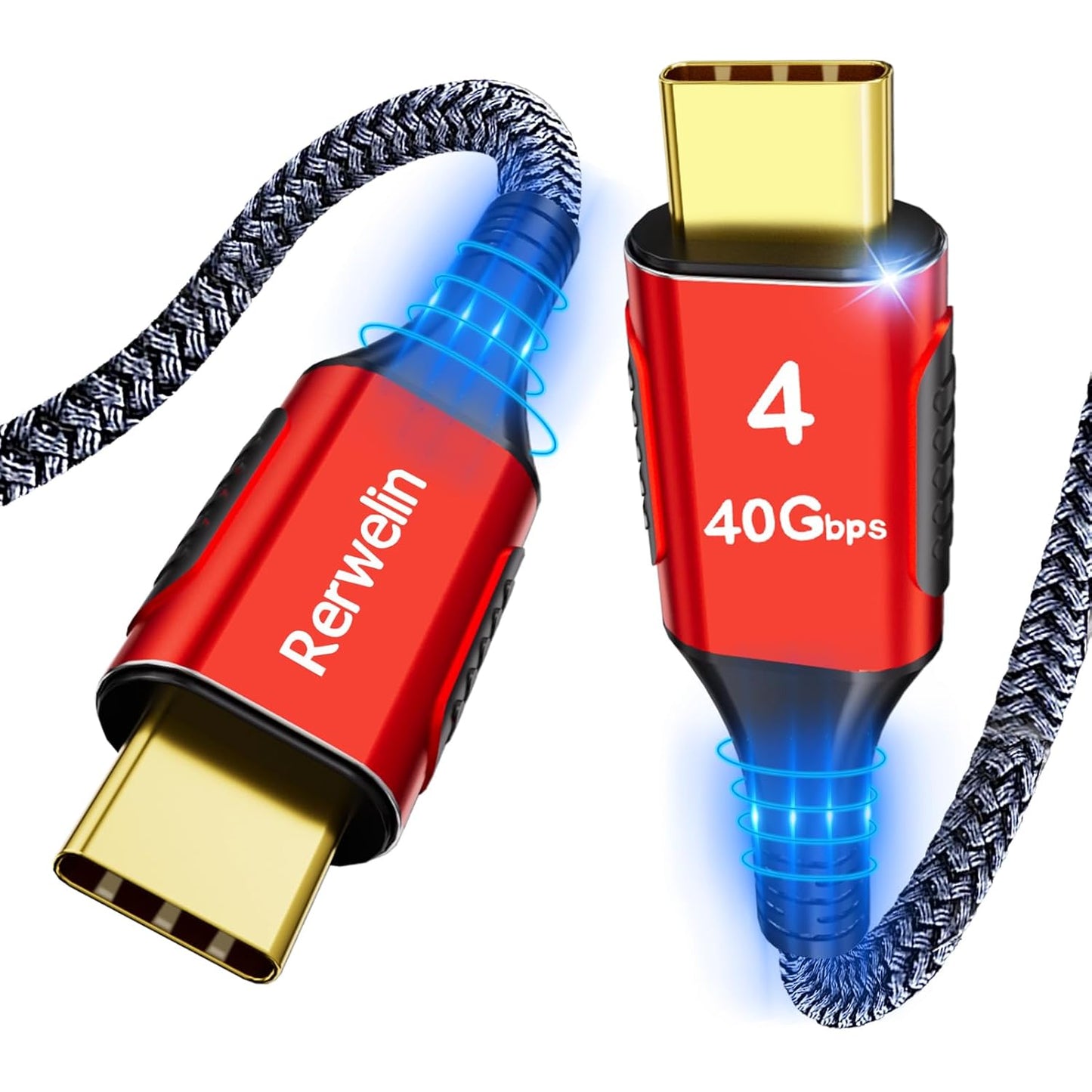 5 FT Thunderbolt 4 Cable: 240W Power Delivery, 40Gbps Speed, 8K@60Hz & 4K@144Hz Support