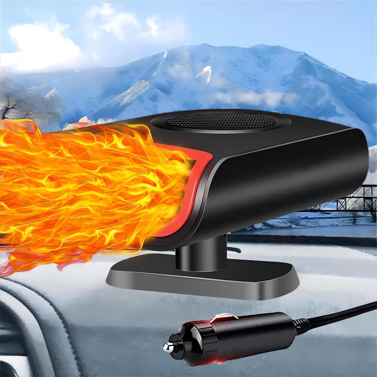 Instant Warmth on-the-Go - 12V Portable Car Heater