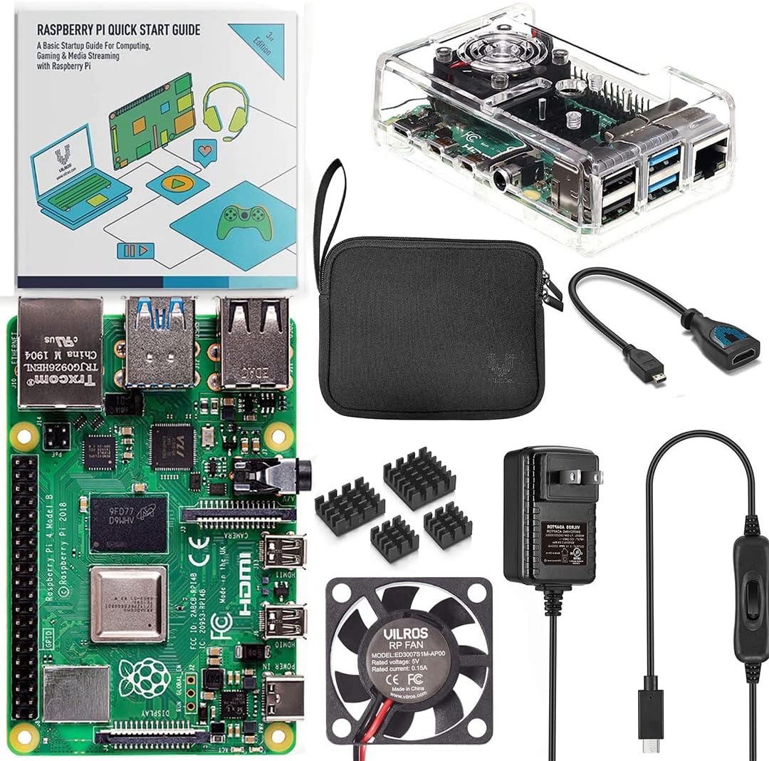 Vilros Basic Starter Kit for Raspberry Pi 4 with Accessories