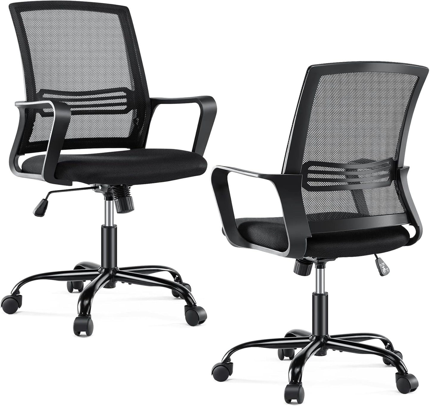 Ergonomic Office Chair with Lumbar Support & Wheels