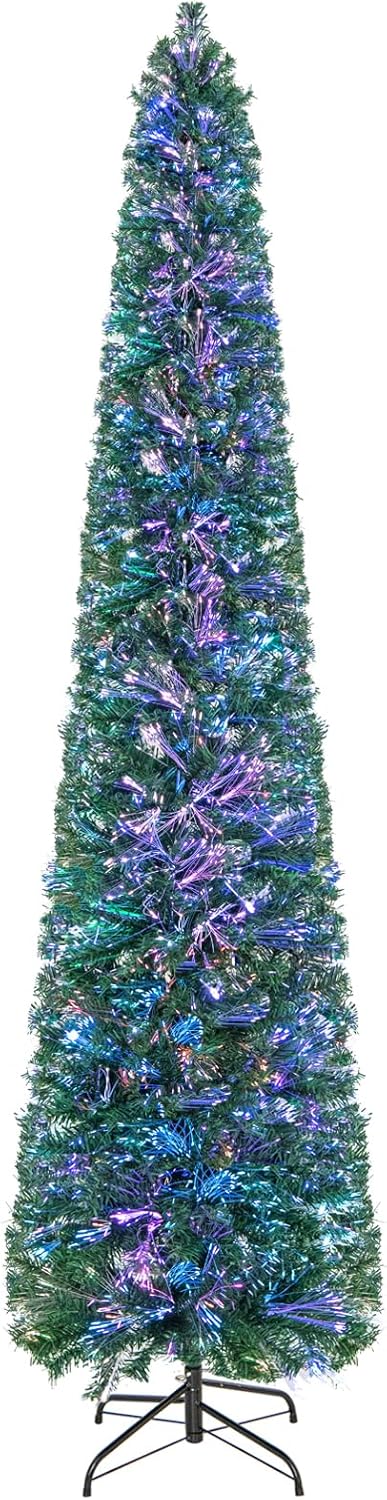 Dazzling 8 ft Fiber Optic Christmas Tree for Holiday Decor